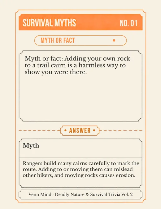 Survival Myths card